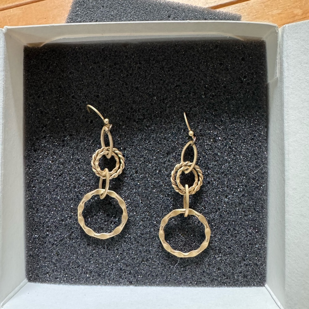Lia Sophia Gold Modern Hoop Earrings